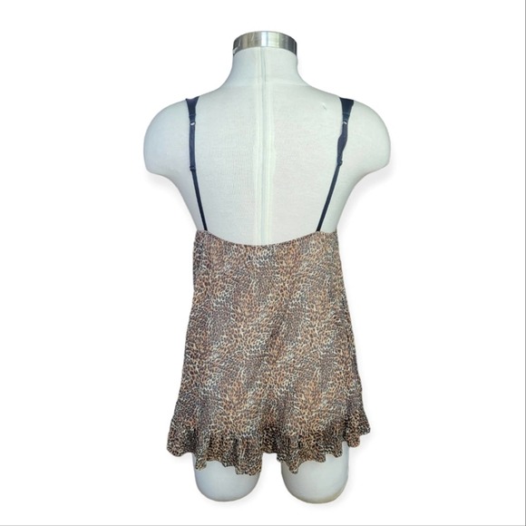 Victoria’s Secret Babydoll Lingerie Leopard Ruffle medium - Picture 2 of 7